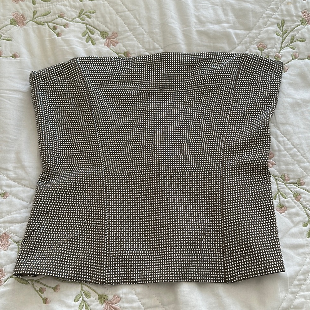 Zara rhinestone strapless bustier